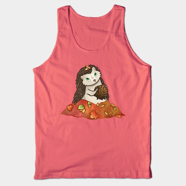 Leafy Hedgehog Tank Top by candice-allen-art